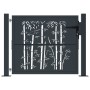 Puerta de jardín acero gris antracita diseño bambú 105x80 cm de , Puertas de jardín - Ref: Foro24-153178, Precio: 167,96 €, D...