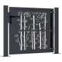 Puerta de jardín acero gris antracita diseño bambú 105x80 cm de , Puertas de jardín - Ref: Foro24-153178, Precio: 167,96 €, D...