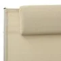 Sun lounger with cream textilene cushion by vidaXL, Loungers - Ref: Foro24-310530, Price: 152,12 €, Discount: %