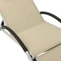 Sun lounger with cream textilene cushion by vidaXL, Loungers - Ref: Foro24-310530, Price: 152,12 €, Discount: %