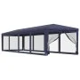 Carpa para fiestas con 10 paredes de malla HDPE azul 3x12 m de , Carpas y cenadores - Ref: Foro24-319247, Precio: 205,74 €, D...