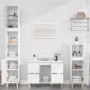 Armario de lavabo madera contrachapada blanco brillo 80x33x60cm de , Tocadores de baño - Ref: Foro24-821270, Precio: 105,54 €...