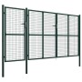 Puerta de jardín de acero verde 400x200 cm de , Puertas de jardín - Ref: Foro24-144315, Precio: 709,93 €, Descuento: %