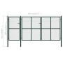 Puerta de jardín de acero verde 400x200 cm de , Puertas de jardín - Ref: Foro24-144315, Precio: 709,93 €, Descuento: %