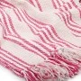 Manta a rayas de algodón rosa y blanco 160x210 cm de , Mantas - Ref: Foro24-245325, Precio: 24,28 €, Descuento: %