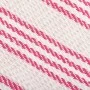 Manta a rayas de algodón rosa y blanco 160x210 cm de , Mantas - Ref: Foro24-245325, Precio: 24,28 €, Descuento: %