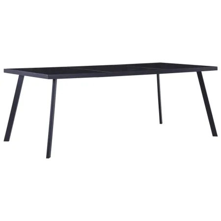 Mesa de comedor de vidrio templado negro 200x100x75 cm de , Mesas de cocina y de comedor - Ref: Foro24-281876, Precio: 178,70...