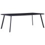 Mesa de comedor de vidrio templado negro 200x100x75 cm de , Mesas de cocina y de comedor - Ref: Foro24-281876, Precio: 185,19...