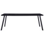 Mesa de comedor de vidrio templado negro 200x100x75 cm de , Mesas de cocina y de comedor - Ref: Foro24-281876, Precio: 185,19...
