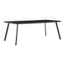 Mesa de comedor de vidrio templado negro 200x100x75 cm de , Mesas de cocina y de comedor - Ref: Foro24-281876, Precio: 185,19...