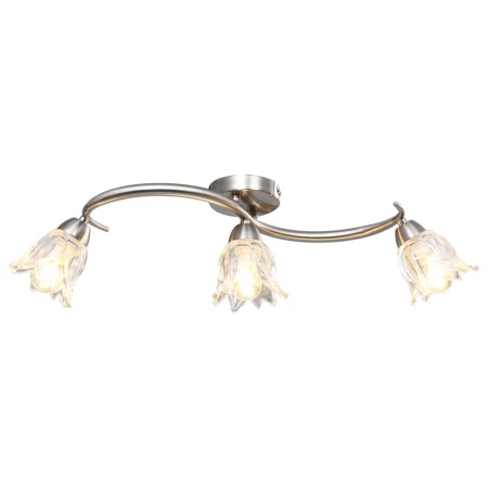 Lámpara de techo con pantallas vidrio tulipán 3 bombillas E14 de , Apliques de techo - Ref: Foro24-289230, Precio: 50,22 €, D...