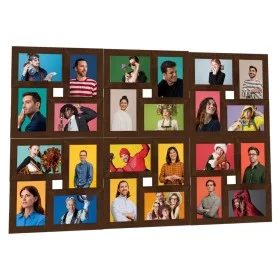 Marco collage para fotos 24x(10x15 cm) marrón oscuro MDF de , Marcos para fotos - Ref: Foro24-332786, Precio: 53,74 €, Descue...