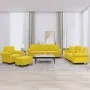 Juego de sofás con cojines 4 piezas terciopelo amarillo de , Sofás - Ref: Foro24-3202206, Precio: 762,23 €, Descuento: %
