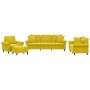 Juego de sofás con cojines 4 piezas terciopelo amarillo de , Sofás - Ref: Foro24-3202206, Precio: 787,67 €, Descuento: %