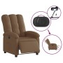 Sillón reclinable eléctrico de tela marrón de , Sillones - Ref: Foro24-3204072, Precio: 233,82 €, Descuento: %