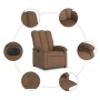 Sillón reclinable eléctrico de tela marrón de , Sillones - Ref: Foro24-3204072, Precio: 233,82 €, Descuento: %