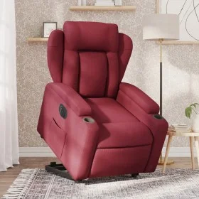 Sillón eléctrico reclinable elevable de tela rojo tinto de , Sillones - Ref: Foro24-3204509, Precio: 344,49 €, Descuento: %