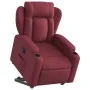 Sillón eléctrico reclinable elevable de tela rojo tinto de , Sillones - Ref: Foro24-3204509, Precio: 344,49 €, Descuento: %