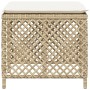 Taburetes de jardín con cojines 4 uds ratán PE beige 41x41x36cm de , Otomanas de exterior - Ref: Foro24-365052, Precio: 100,5...