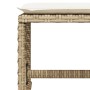 Taburetes de jardín con cojines 4 uds ratán PE beige 41x41x36cm de , Otomanas de exterior - Ref: Foro24-365052, Precio: 100,5...