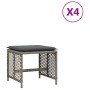Taburetes de jardín con cojines 4 uds ratán PE gris 41x41x36 cm de , Otomanas de exterior - Ref: Foro24-365050, Precio: 100,0...