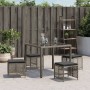 Taburetes de jardín con cojines 4 uds ratán PE gris 41x41x36 cm de , Otomanas de exterior - Ref: Foro24-365050, Precio: 100,0...