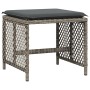 Taburetes de jardín con cojines 4 uds ratán PE gris 41x41x36 cm de , Otomanas de exterior - Ref: Foro24-365050, Precio: 100,0...