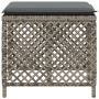 Taburetes de jardín con cojines 4 uds ratán PE gris 41x41x36 cm de , Otomanas de exterior - Ref: Foro24-365050, Precio: 100,0...