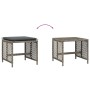 Taburetes de jardín con cojines 4 uds ratán PE gris 41x41x36 cm de , Otomanas de exterior - Ref: Foro24-365050, Precio: 100,0...