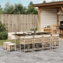 Set comedor de jardín con cojines 13 pzas ratán sintético beige de , Conjuntos de jardín - Ref: Foro24-3211522, Precio: 648,1...