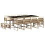 Set comedor de jardín con cojines 13 pzas ratán sintético beige de , Conjuntos de jardín - Ref: Foro24-3211522, Precio: 648,1...