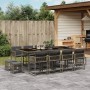 Set comedor de jardín con cojines 13 pzas ratán sintético gris de , Conjuntos de jardín - Ref: Foro24-3211520, Precio: 654,43...