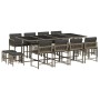 Set comedor de jardín con cojines 13 pzas ratán sintético gris de , Conjuntos de jardín - Ref: Foro24-3211520, Precio: 654,43...