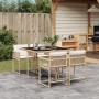 Set comedor de jardín 5 pzas con cojines ratán sintético beige de , Conjuntos de jardín - Ref: Foro24-3211438, Precio: 252,42...