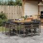 Set comedor jardín 9 pzas y cojines ratán sintético gris de , Conjuntos de jardín - Ref: Foro24-3211562, Precio: 449,83 €, De...