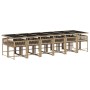 Set comedor de jardín con cojines 13 pzas ratán sintético beige de , Conjuntos de jardín - Ref: Foro24-3211486, Precio: 789,1...