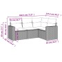 Set de sofás de jardín 4 pzas y cojines ratán sintético gris de , Conjuntos de jardín - Ref: Foro24-3218902, Precio: 295,19 €...
