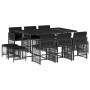 Set de comedor jardín 11 pzas con cojines ratán sintético negro de , Conjuntos de jardín - Ref: Foro24-3211687, Precio: 477,8...