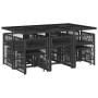 Set de comedor jardín 11 pzas con cojines ratán sintético negro de , Conjuntos de jardín - Ref: Foro24-3211687, Precio: 477,8...