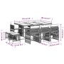 Set de comedor jardín 11 pzas con cojines ratán sintético negro de , Conjuntos de jardín - Ref: Foro24-3211687, Precio: 477,8...