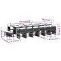 Set de muebles jardín 17 pzas con cojines ratán sintético negro de , Conjuntos de jardín - Ref: Foro24-3211723, Precio: 902,0...
