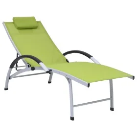Tumbona de aluminio textilene verde de vidaXL, Tumbonas - Ref: Foro24-310504, Precio: 181,00 €, Descuento: %