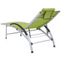 Tumbona de aluminio textilene verde de vidaXL, Tumbonas - Ref: Foro24-310504, Precio: 184,17 €, Descuento: %