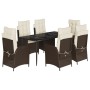 Set comedor de jardín 7 pzas con cojines ratán sintético marrón de , Conjuntos de jardín - Ref: Foro24-3213199, Precio: 846,9...