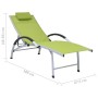 Tumbona de aluminio textilene verde de vidaXL, Tumbonas - Ref: Foro24-310504, Precio: 184,17 €, Descuento: %