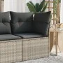 Corner garden sofa with light gray synthetic rattan cushions by , Outdoor sofas - Ref: Foro24-366175, Price: 97,04 €, Discoun...