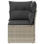 Corner garden sofa with light gray synthetic rattan cushions by , Outdoor sofas - Ref: Foro24-366175, Price: 97,04 €, Discoun...