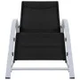 Sun loungers with side table, 2 units, black aluminum by vidaXL, Loungers - Ref: Foro24-310534, Price: 214,18 €, Discount: %