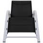 Tumbonas con mesita 2 unidades aluminio negro de vidaXL, Tumbonas - Ref: Foro24-310534, Precio: 205,85 €, Descuento: %