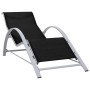 Tumbonas con mesita 2 unidades aluminio negro de vidaXL, Tumbonas - Ref: Foro24-310534, Precio: 205,85 €, Descuento: %